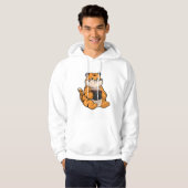 Tiger bij Eten met Bowl Hoodie (Voorkant volledig)