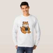 Tiger bij Eten met Bowl T-shirt (Voorkant volledig)