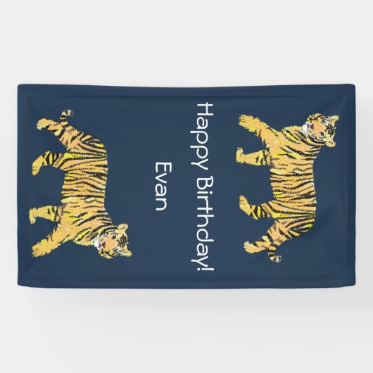 Tiger Birthday Banner (Horizontaal)