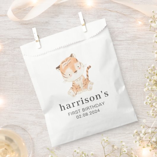 Tiger Birthday Bedankzakje (Geknipt)