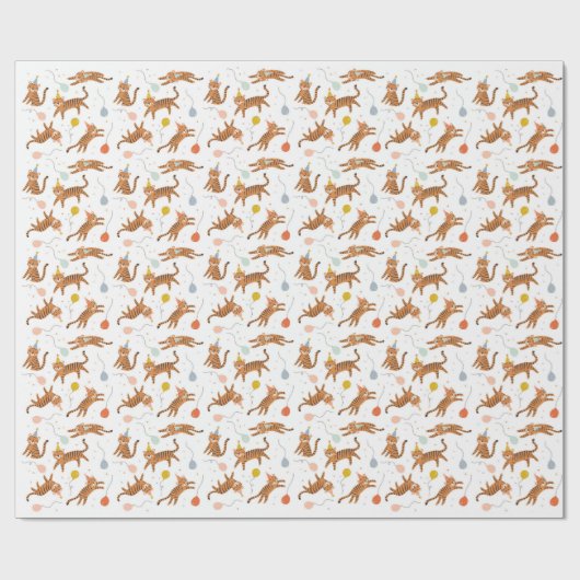 Tiger Birthday Cadeaupapier (Vlak)