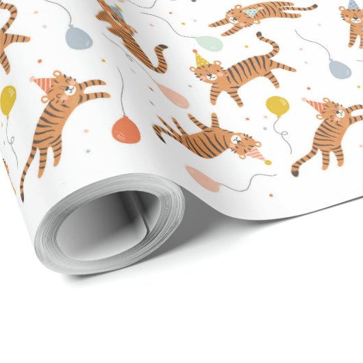 Tiger Birthday Cadeaupapier (Rol Hoek)