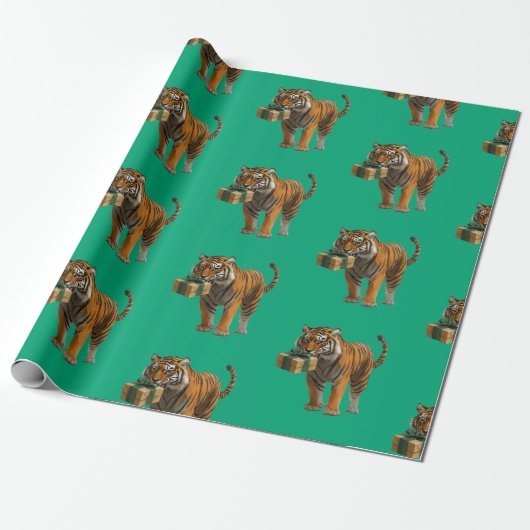 Tiger Birthday Cadeaupapier (Uitgerold)