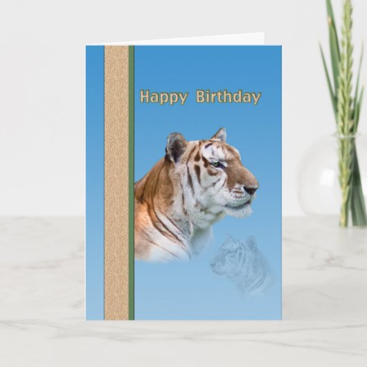 Tiger Birthday Card Kaart (Voorkant)