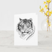 Tiger Birthday Card Kaart (Gele Bloem)