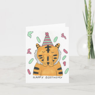 Tiger Birthday Card Kaart
