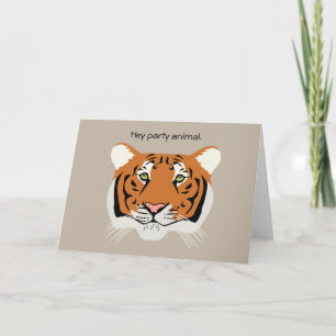 Tiger Birthday Card Kaart