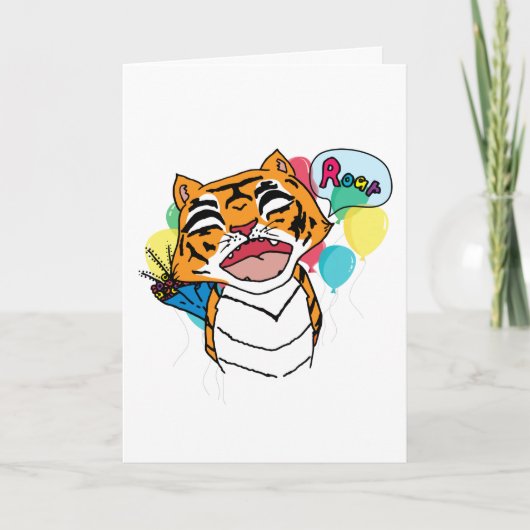 Tiger Birthday Kaart (Voorkant)