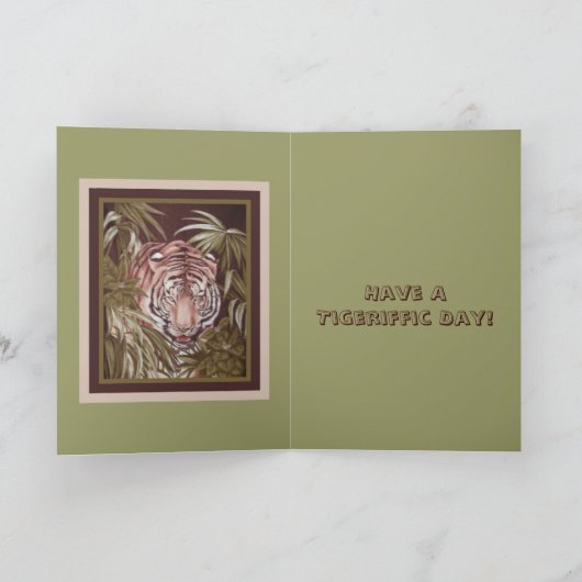 Tiger Birthday Kaart (Binnen)