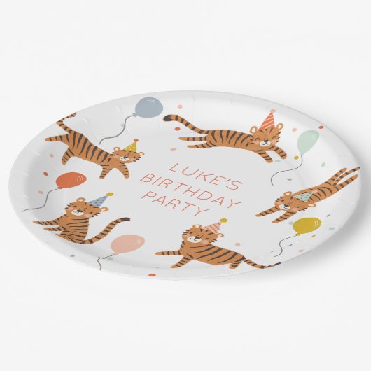 Tiger Birthday Papieren Bordje (Gekanteld)