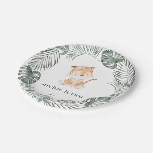 Tiger Birthday Papieren Bordje (Gekanteld)