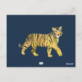 Tiger Birthday Party Invitation Briefkaart (Achterkant)