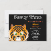 Tiger Birthday Party Invitation Kaart (Voorkant)