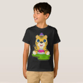Tiger Birthday Party pet T-shirt (Voorkant volledig)