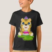 Tiger Birthday Party pet T-shirt (Voorkant)