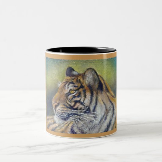 Tiger Black 11 oz Two-Tone Mok (Center)