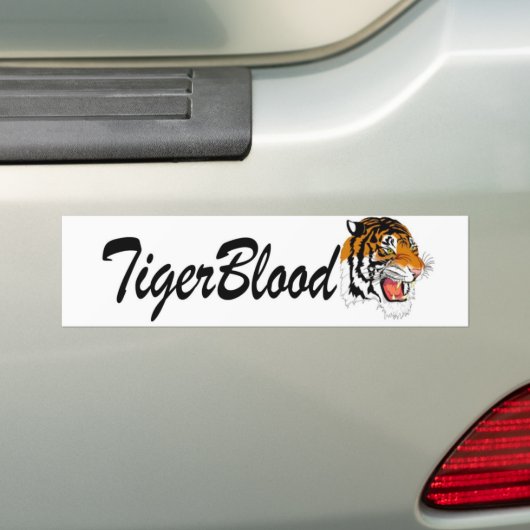 TIGER BLOED BUMPERSTICKER (Op auto)