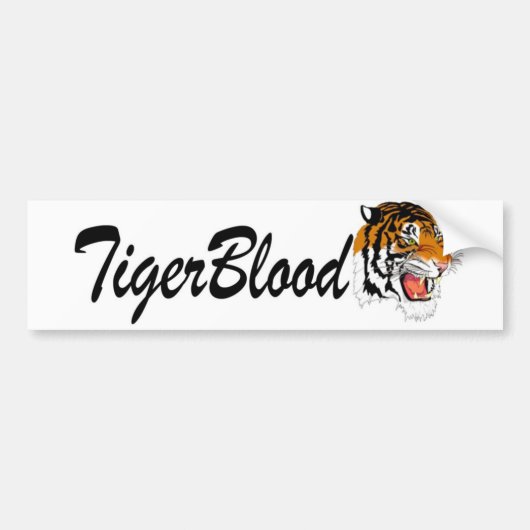 TIGER BLOED BUMPERSTICKER (Voorkant)