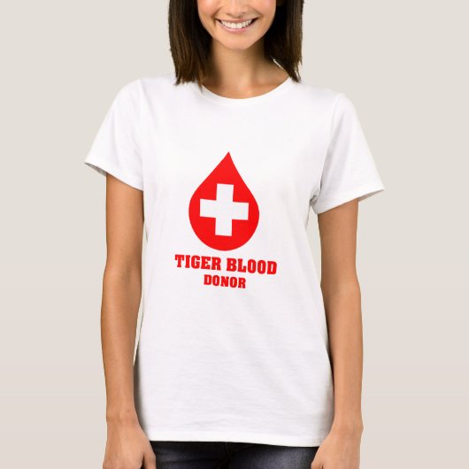 Tiger Blood Donor T-shirt (Voorkant)