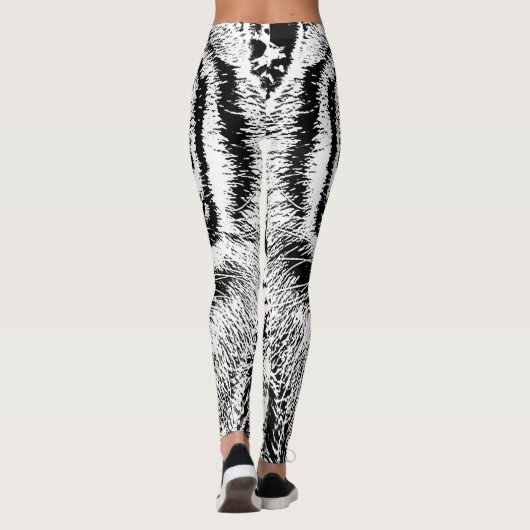 Tiger Blue Eyes Decor on Leggings (Achterkant)