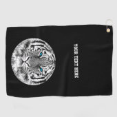 Tiger Blue Eyes Decor op een Golfhanddoek (Horizontaal)
