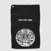 Tiger Blue Eyes Decor op een Golfhanddoek (Voorkant)