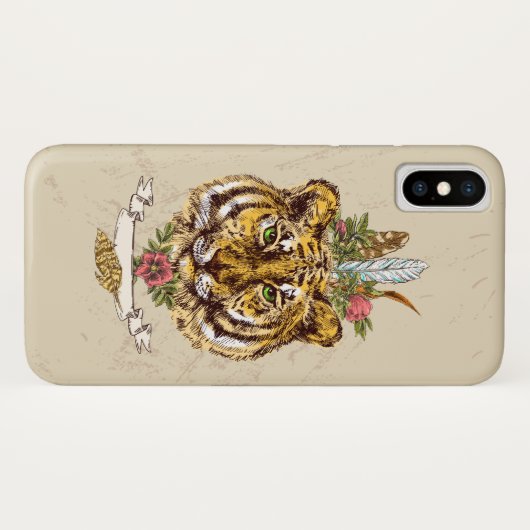 Tiger Boho Style Portret Case-Mate iPhone Case (Achterkant (horizontaal))