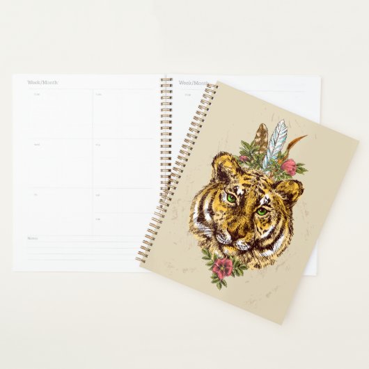 Tiger Boho Style Portret Planner (Display)