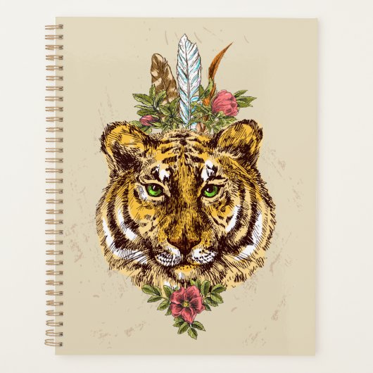 Tiger Boho Style Portret Planner (Voorkant)