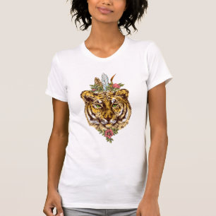Tiger Boho Style Portret T-shirt
