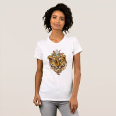 Tiger Boho Style Portret T-shirt (Voorkant volledig)