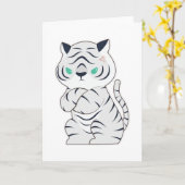 Tiger boos kaart (Gele Bloem)