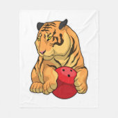 Tiger Bowling Bowling ball Fleece Deken (Voorkant)