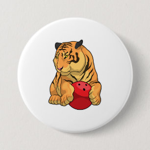 Tiger Bowling Bowling ball Ronde Button 7,6 Cm