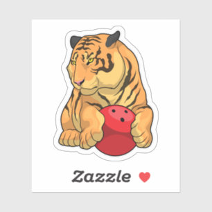 Tiger Bowling Bowling ball Sticker