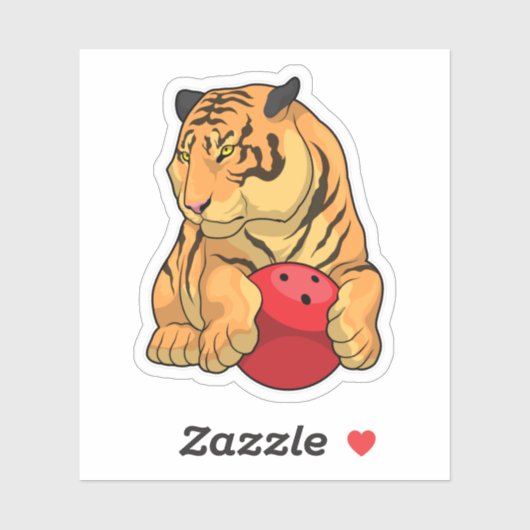 Tiger Bowling Bowling ball Sticker (Vel)
