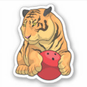 Tiger Bowling Bowling ball Sticker (Voorkant)