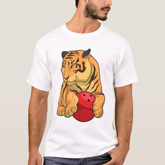 Tiger Bowling Bowling ball T-shirt (Voorkant)