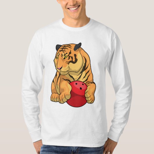 Tiger Bowling Bowling ball T-shirt (Voorkant)