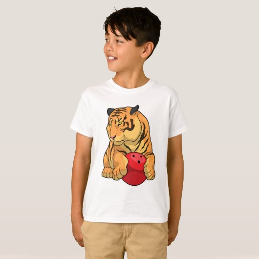 Tiger Bowling Bowling ball T-shirt (Voorkant volledig)