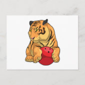 Tiger Bowling Bowlingbal Briefkaart (Voorkant)