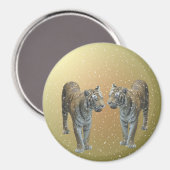 Tiger Buddies Kerstmis Magnet (Voorkant / Achterkant)