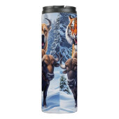 Tiger Buffalo Dog in de buitenlucht Thermosbeker (Achterkant)