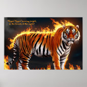 Tiger Burning Poster (Voorkant)