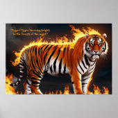 Tiger Burning Poster (Voorkant)