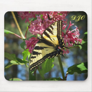 Tiger Butterfly op Lilacs Muismat