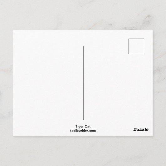 Tiger Cat Briefkaart (Achterkant)