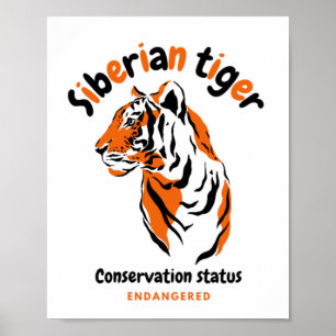 Tiger Cat endangered species awareness Poster