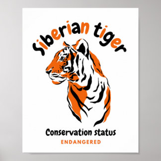 Tiger Cat endangered species awareness Poster