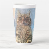 Tiger Cat Illustration Design Latte Mok (Voorkant)